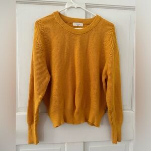 ELODIE Cropped Yellow Sweater Size M